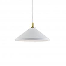 Kuzco 493118-WH/GD - Dorothy 18-in White With Gold Detail 1 Light Pendant