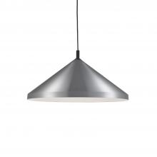Kuzco 493126-BN/BK - Dorothy 26-in Brushed Nickel With Black Detail 1 Light Pendant