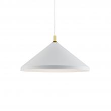 Kuzco 493126-WH/GD - Dorothy 26-in White With Gold Detail 1 Light Pendant