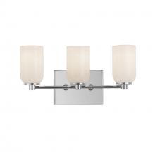 Kuzco VL57718-CH/GO - Nola 18-in Chrome/Glossy Opal Glass Socket Vanity Light