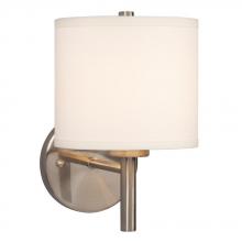  213040BN - Wall Sconce - Brushed Nickel with Off-White Linen Shade