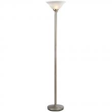  537001PT - Torchiere - Pewter with Marbled Glass (Tri-Lite Switch)