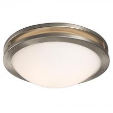  601321BN - Flush Mount - Brushed Nickel with Frosted White Glass