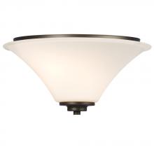  610753ORB - 2-Light Flush Mount - Oil Rubbed Bronze with White Glass