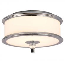  L612063CH016A1 - LED Flush Mount Ceiling Light - in Polished Chrome finish with White Glass