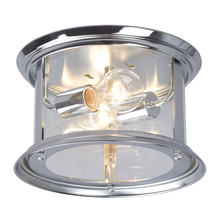  612302CH - Flush Mount - Chrome with Clear Glass