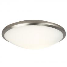  612392BN - Flushmount - Brushed Nickel with Satin White Glass