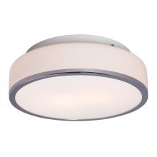  613532CH-213EB - Flush Mount Ceiling Light - in Polished Chrome finish with White Glass