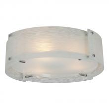  L615043CH024A1 - LED Flush Mount Ceiling Light - in Polished Chrome finish with Frosted Textured Glass