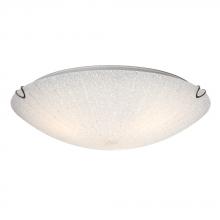 Galaxy L621574CH016A1 - LED Flush Mount Ceiling Light - in Polished Chrome finish with Patterned White Sugar Glass
