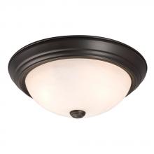 Galaxy L635032OR016A1 - LED Flush Mount Ceiling Light - in Oil Rubbed Bronze finish with Marbled Glass