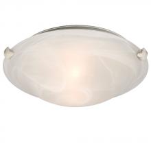  L680112MW010A1 - LED Flush Mount Ceiling Light - in White finish with Marbled Glass