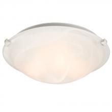 Galaxy 680116MB/WH-218EB - Flush Mount Ceiling Light - in White finish with Marbled Glass