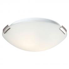  L680412BW016A1 - LED Flush Mount Ceiling Light - in Brushed Nickel finish with White Glass