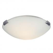  680412CH/WH-113EB - Flush Mount Ceiling Light - in Polished Chrome finish with White Glass