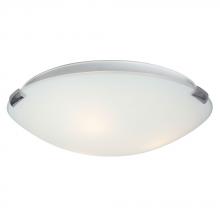  680416CH/WH-218EB - Flush Mount Ceiling Light - in Polished Chrome finish with White Glass