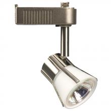  70135BN/WH - Halogen Track Head - Brushed Nickel w/ White Glass