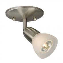  753601BN/FR - Single Halogen Monopoint - Brushed Nickel w/ Frosted Glass