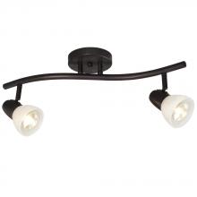  753712OBZ/MB - Two Light Halogen Track Light - Old Bronze w/ Marbled Glass