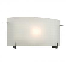  790501PT-118EB - 1-Light Bath & Vanity Light - in Pewter finish with Frosted Checkered Glass