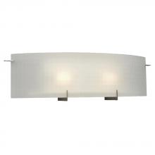  790506PTR - Two Light Vanity - Pewter with Frosted Checkered Glass with Med. Base