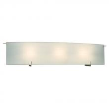  790517PT-218EB - 3-Light Bath & Vanity Light - in Pewter finish with Frosted Linen Glass