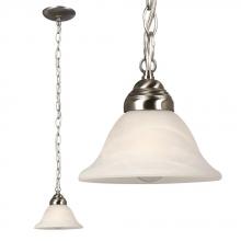  811862BN - Mini Pendant - Brushed Nickel w/ Marbled Glass