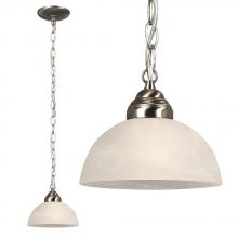  811865BN - Mini Pendant - Brushed Nickel w/ Marbled Glass