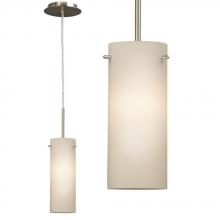  910920BN - Mini-Pendant - Brushed Nickel with Satin White Glass