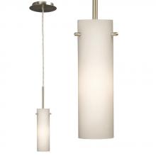  910924BN - Mini-Pendant - Brushed Nickel with Satin White Glass