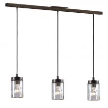  919853ORB - 3-Light Island Light Pendant - in Oil Rubbed Bronze finish with Clear Glass Shade