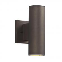 Galaxy L320882BZ - LED 2-Light Outdoor Cast Aluminum Wall Fixture, 2x9W- in Bronze finish (non-dimmable, 3000K)