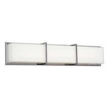  L721683CH - LED Bath & Vanity Light - in Polished Chrome finish with White Glass (Dimmable, 3000K)