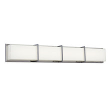  L721684CH - LED Bath & Vanity Light - in Polished Chrome finish with White Glass (Dimmable, 3000K)