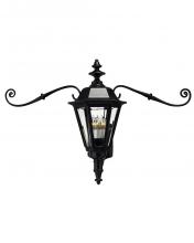  1445BK - Large Wall Mount Lantern with Scroll