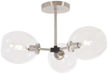  P1363-619 - 3 LIGHT SEMI FLUSH