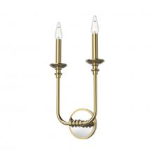  WV351502VB - Peabody Vintage Brass 2 Lights Wall/Vanity