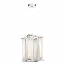  PD339415PNCR - Sabre 11-in Polished Nickel/Ribbed Glass LED Pendant