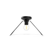  FM570314MBCL - Salem 14-in Clear Glass/Matte Black 1 Light Flush Mount