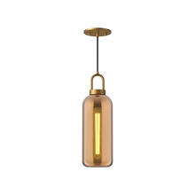  PD401505AGCP - Soji 5-in Aged Gold/Copper Glass 1 Light Pendant