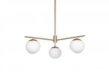  188-413/SG/OP - Eclipse - 3 Light 27 Chandelier in Soft Gold with Opal Glass