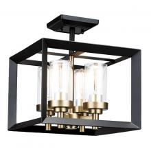  311-412/BLK/SG - Heartland Semi Flush Mount Black