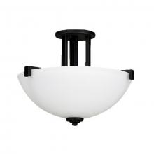  329-614/BLK - Iris Semi Flush Mount Black