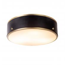 Russell Industries  FM7082/BKSG - Percussion - 3 Light Ceiling Light in Black with Soft Gold