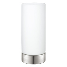 Elgo 202269A - 1 LT Table Lamp w/ Matte Nickel Finish & White Glass Shade