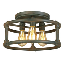 Elgo 202851A - 3 LT Open Bulb Ceiling Light w/ a Zinc Finish