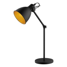 Elgo 203447A - 1 LT Desk Lamp w/ Black Finish & Black & Gold Metal Shade