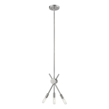 Elgo 203479A - 3 LT Open Bulb Mini Pendant w/ Polished Nickel Finish & Semi-Adjustable Arms
