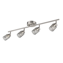 Elgo 204022A - 4 LT Integrated LED Track Light w/ Brushed Nickel Finish &  Mesh Adjustable Lamp Heads