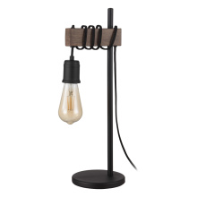 Elgo 204244A - 1 LT Open Bulb Table Lamp w/ Black & Dark Brown Finish